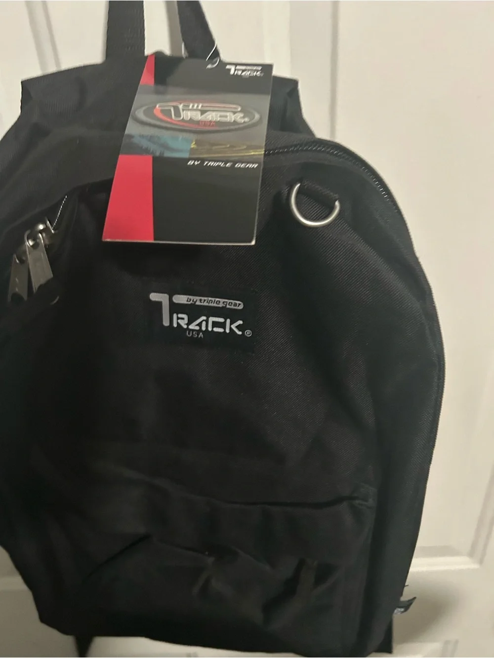 Track By Triple Gear Black Color Backpack Unisex Book Bag